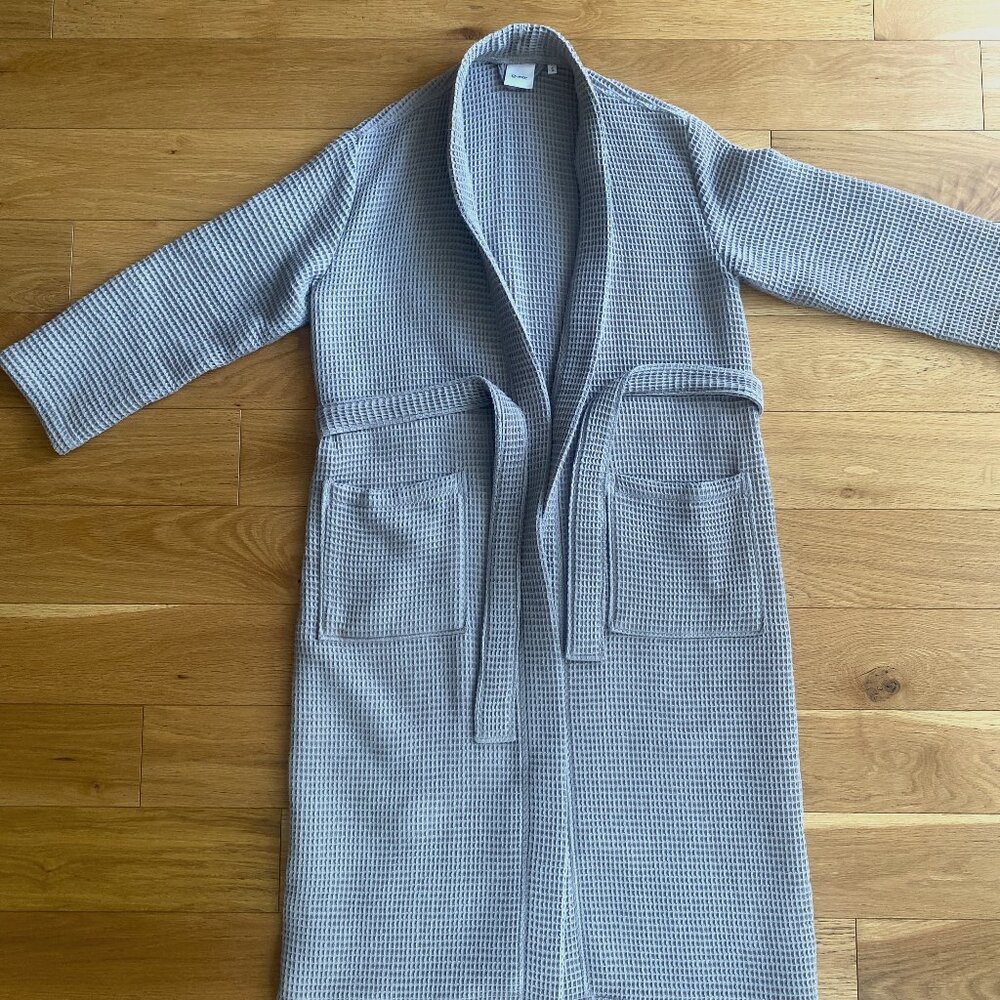 QUINCE - Organic Turkish Waffle Robe Grey